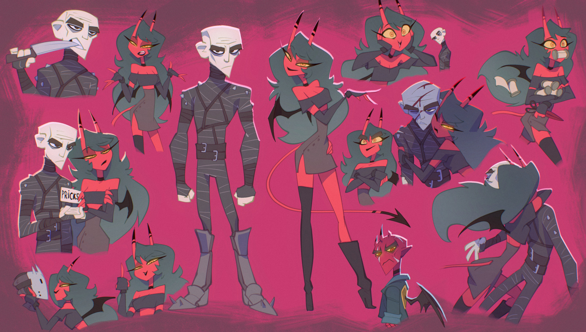 This is a pixiv picture whose title is The Succubus and The Human.