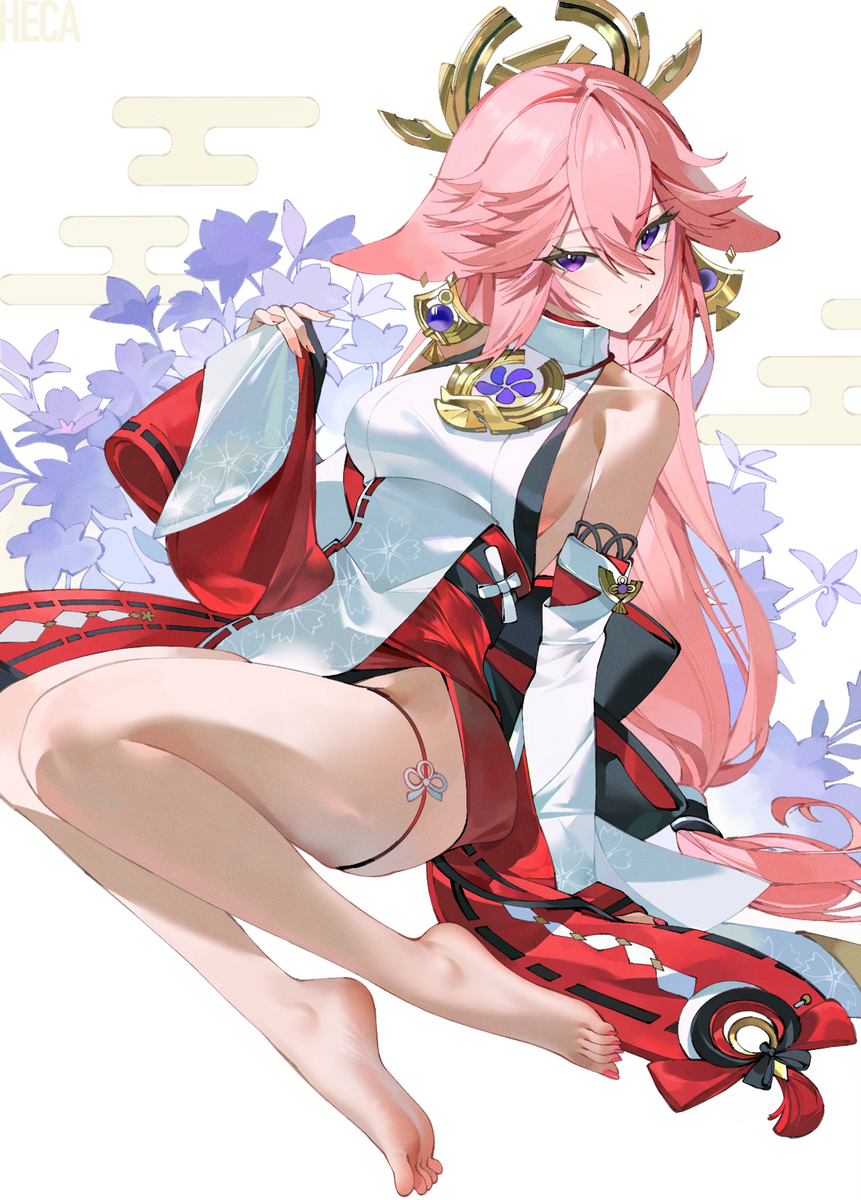 This is a pixiv picture whose title is 🦊.