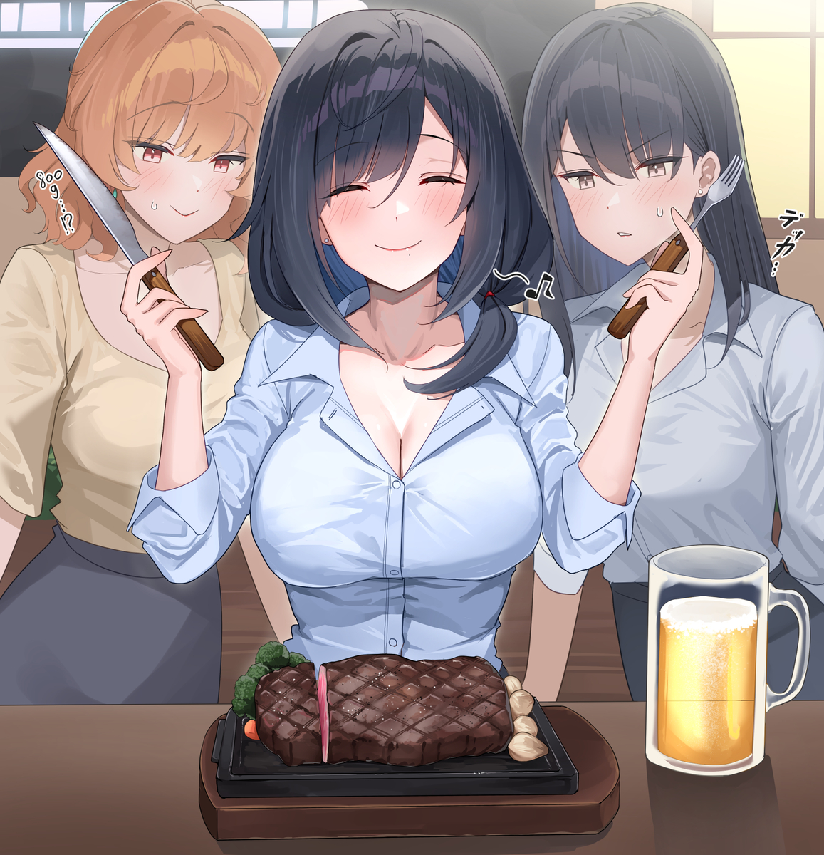 This is a pixiv picture whose title is はなきんステーキ.