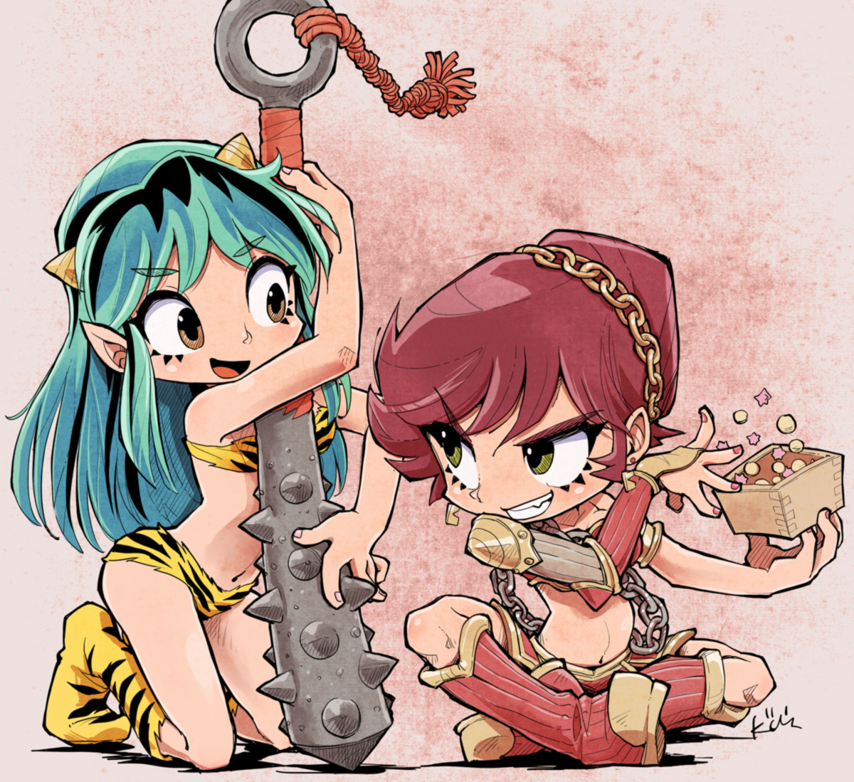 This is a pixiv picture whose title is うる星節分.