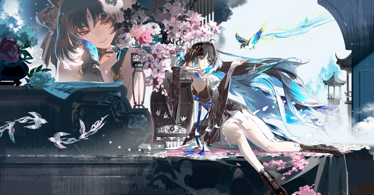 This is a pixiv picture whose title is 一纸信笺遥眷。.