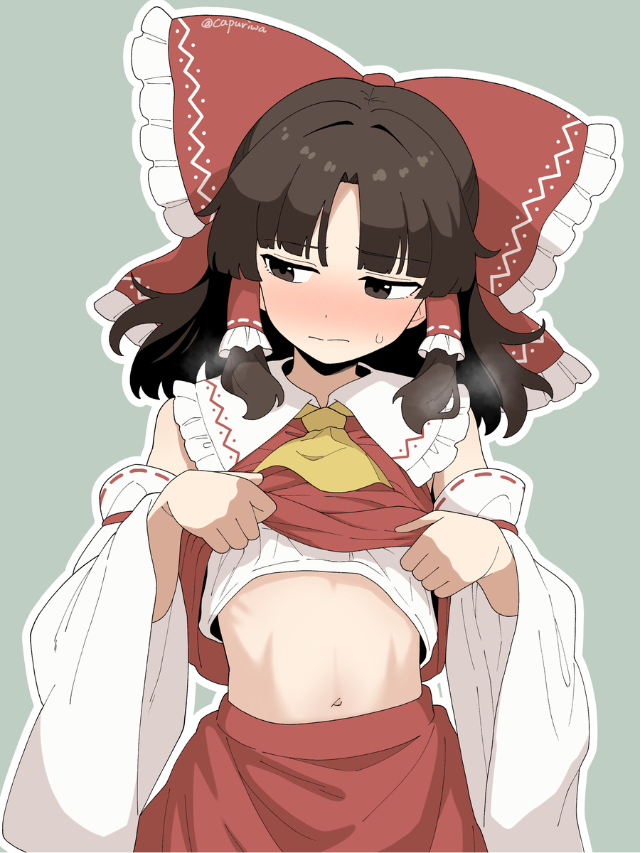 This is a pixiv picture whose title is 霊夢.