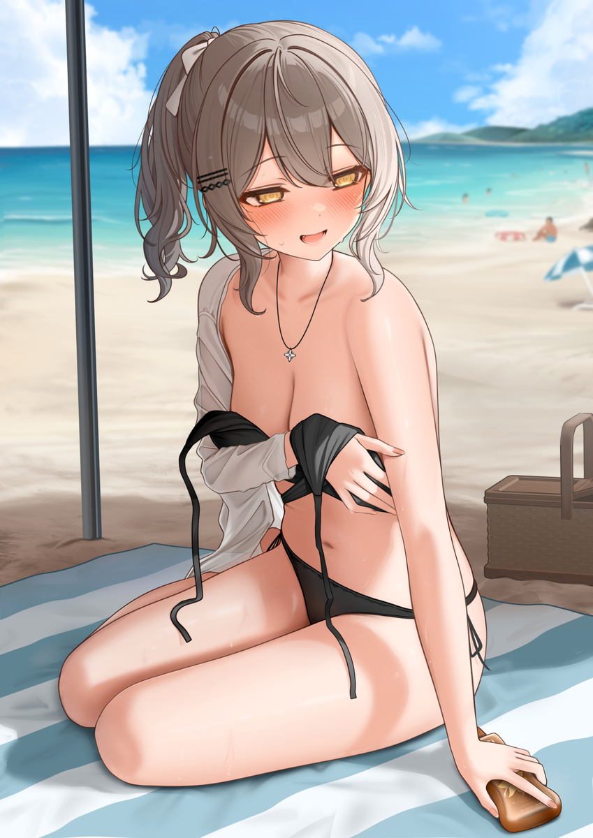 This is a pixiv picture whose title is 今なら誰も見てないからさ……これお願いしてもいい？.