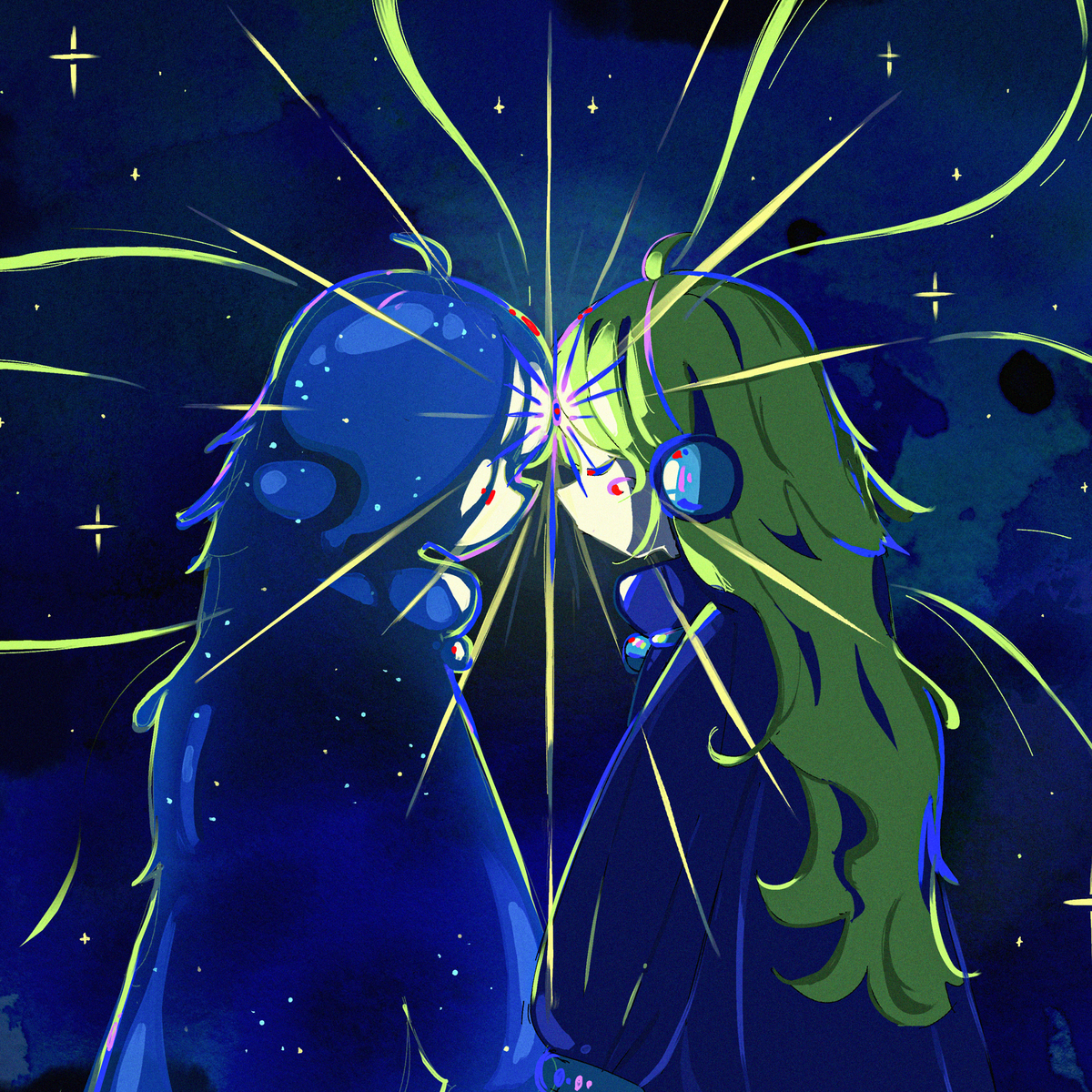 This is a pixiv picture whose title is おでこテレパス.