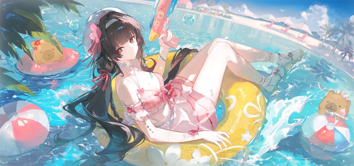 This is a pixiv picture whose title is 蜜桃冰.