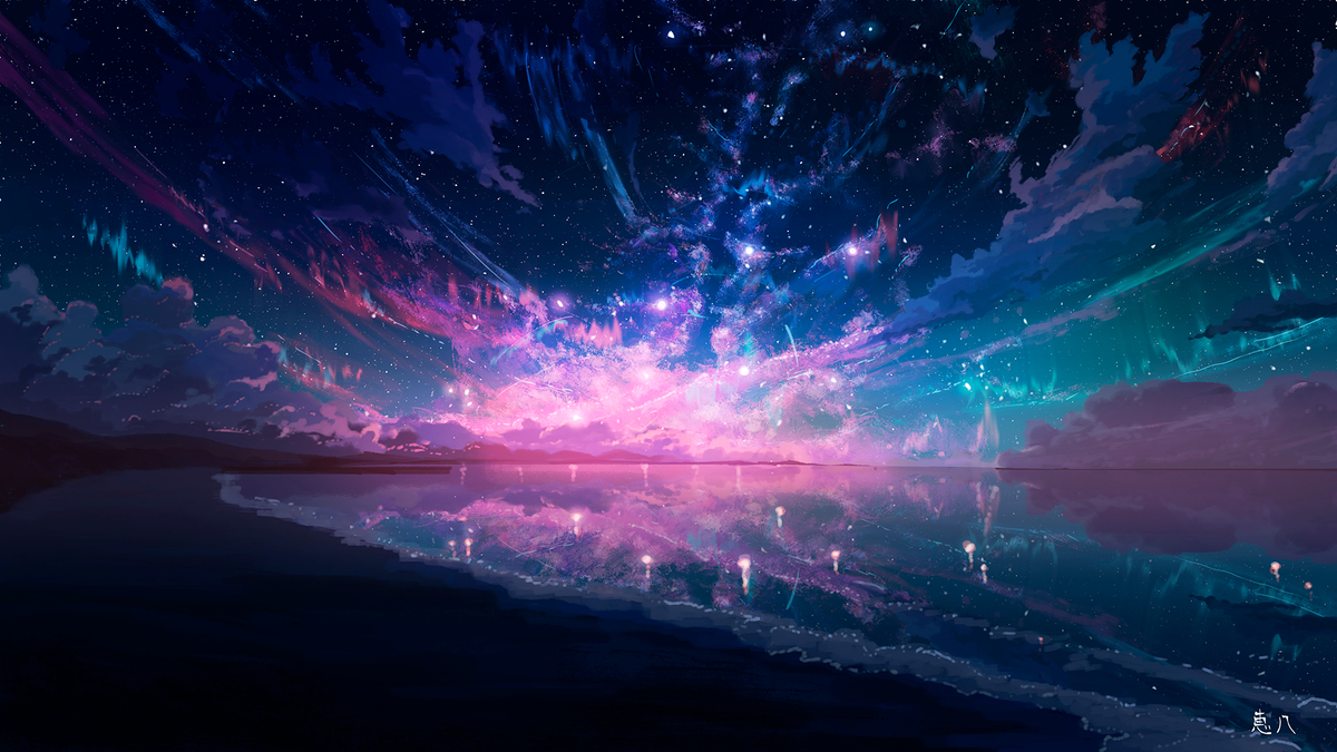 This is a pixiv picture whose title is The Nebula Sea.