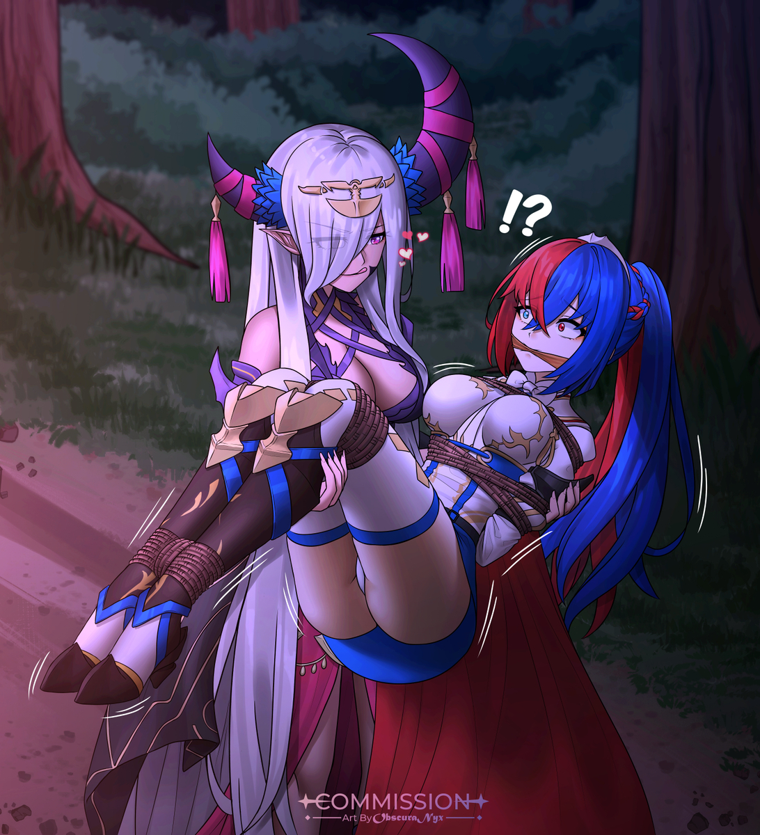 This is a pixiv picture whose title is COMMISSION - Zephia and Alear.
