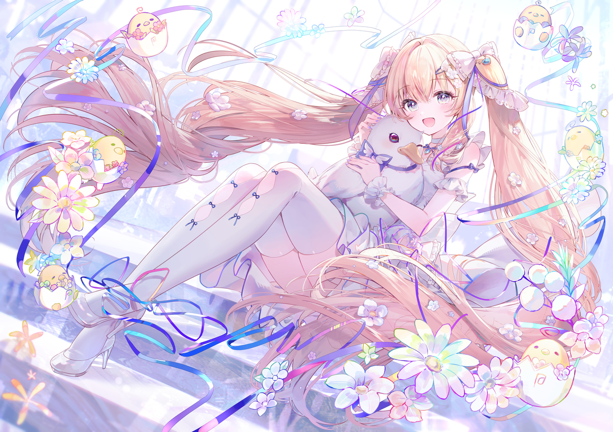 This is a pixiv picture whose title is ［仕事絵］綿宮あひる3周年.