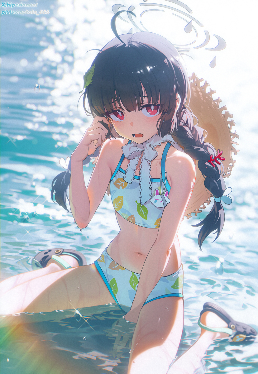 This is a pixiv picture whose title is 霞沢ミユ(水着).