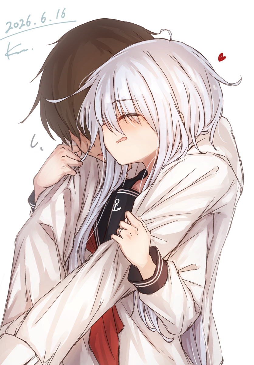 This is a pixiv picture whose title is 響進水日.