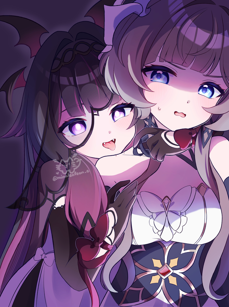 This is a pixiv picture whose title is "とっても悪い吸血鬼"コロンビーナ.