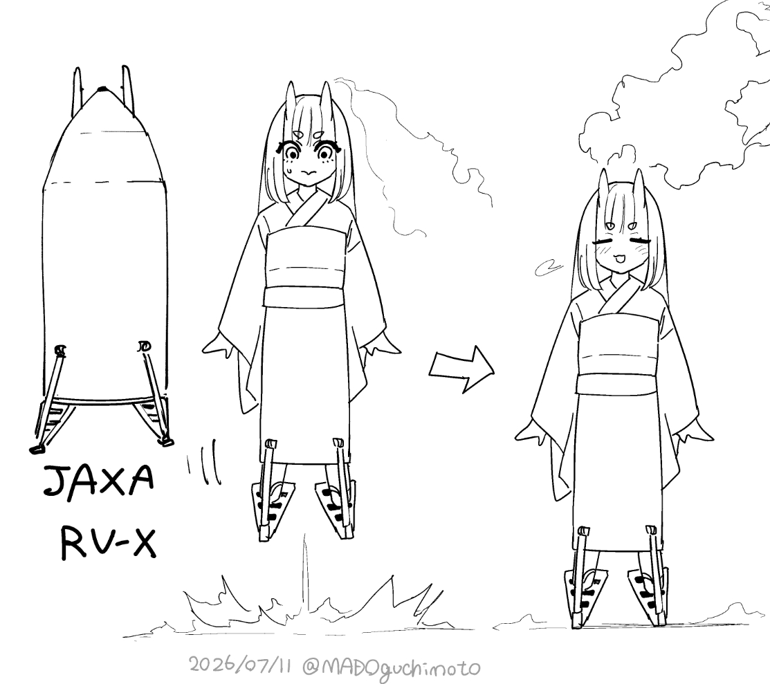 This is a pixiv picture whose title is JAXAとHONDAと中国の再使用ロケット実験機.