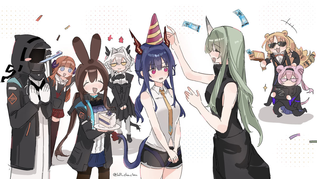 This is a pixiv picture whose title is アークナイツ｜2026チェン誕生日記念手書き.