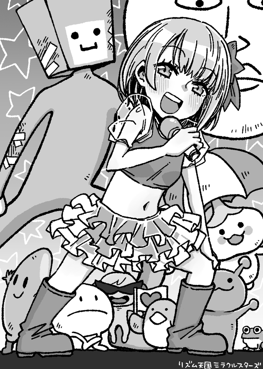 This is a pixiv picture whose title is リズム天国ミラクルスターズの絵.
