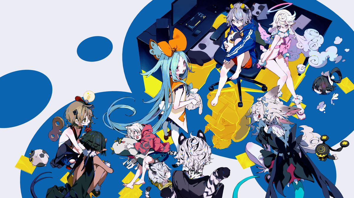This is a pixiv picture whose title is ともだち.