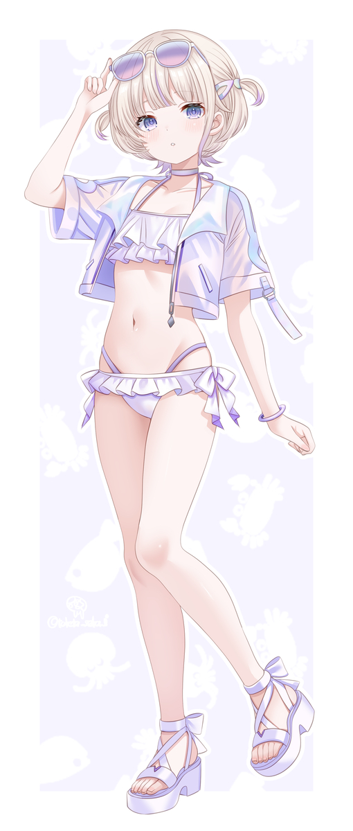 This is a pixiv picture whose title is ばんちょ～！🐧⚡🏖️.