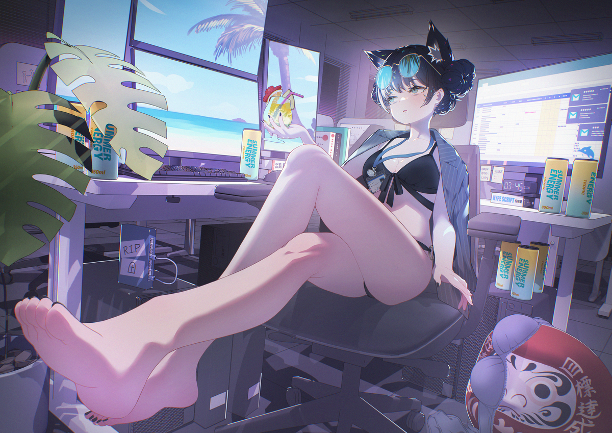 This is a pixiv picture whose title is 楽しい夏休み.