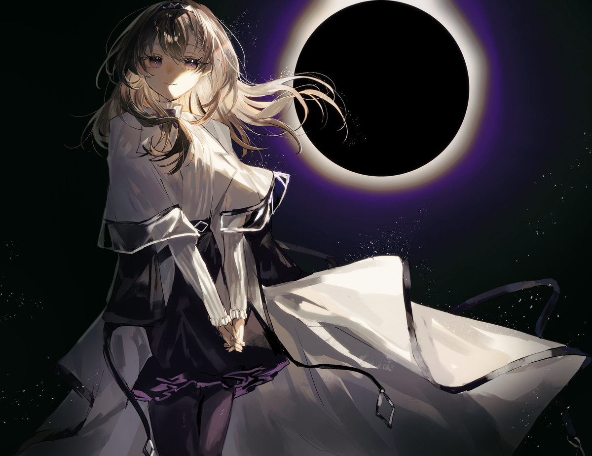 This is a pixiv picture whose title is by my side.