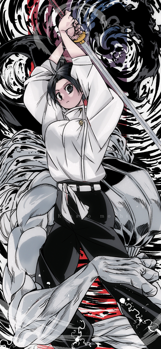 This is a pixiv picture whose title is 乙骨(♀)+リカ⚔️🤍.
