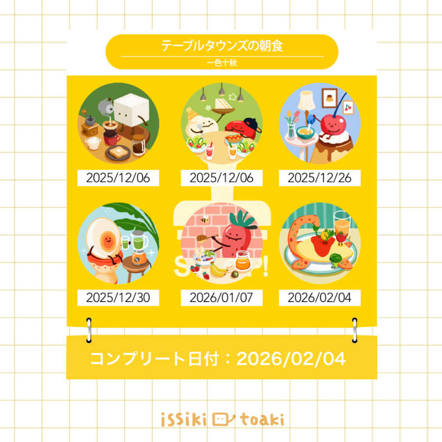 This is a pixiv picture whose title is 「テーブルタウンズの朝食」.