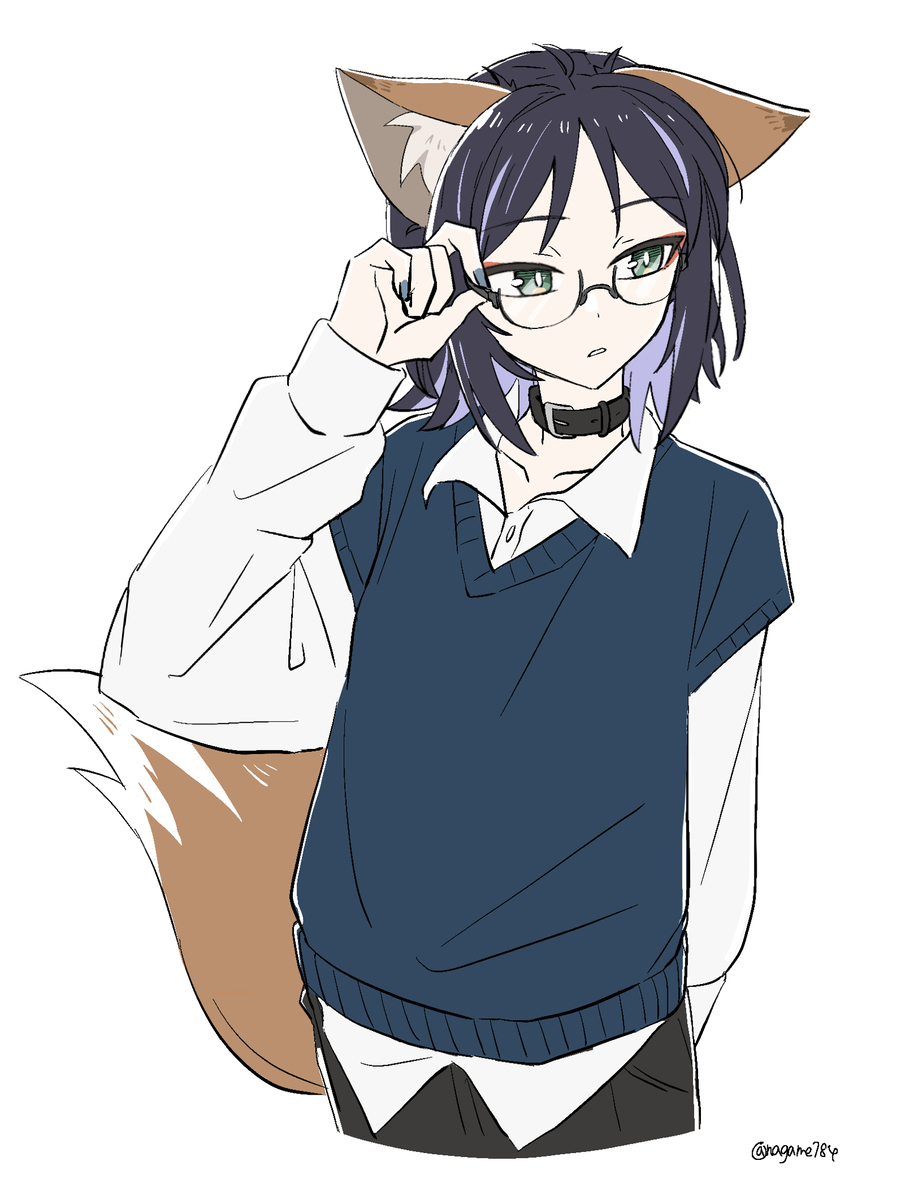 This is a pixiv picture whose title is メガネ.