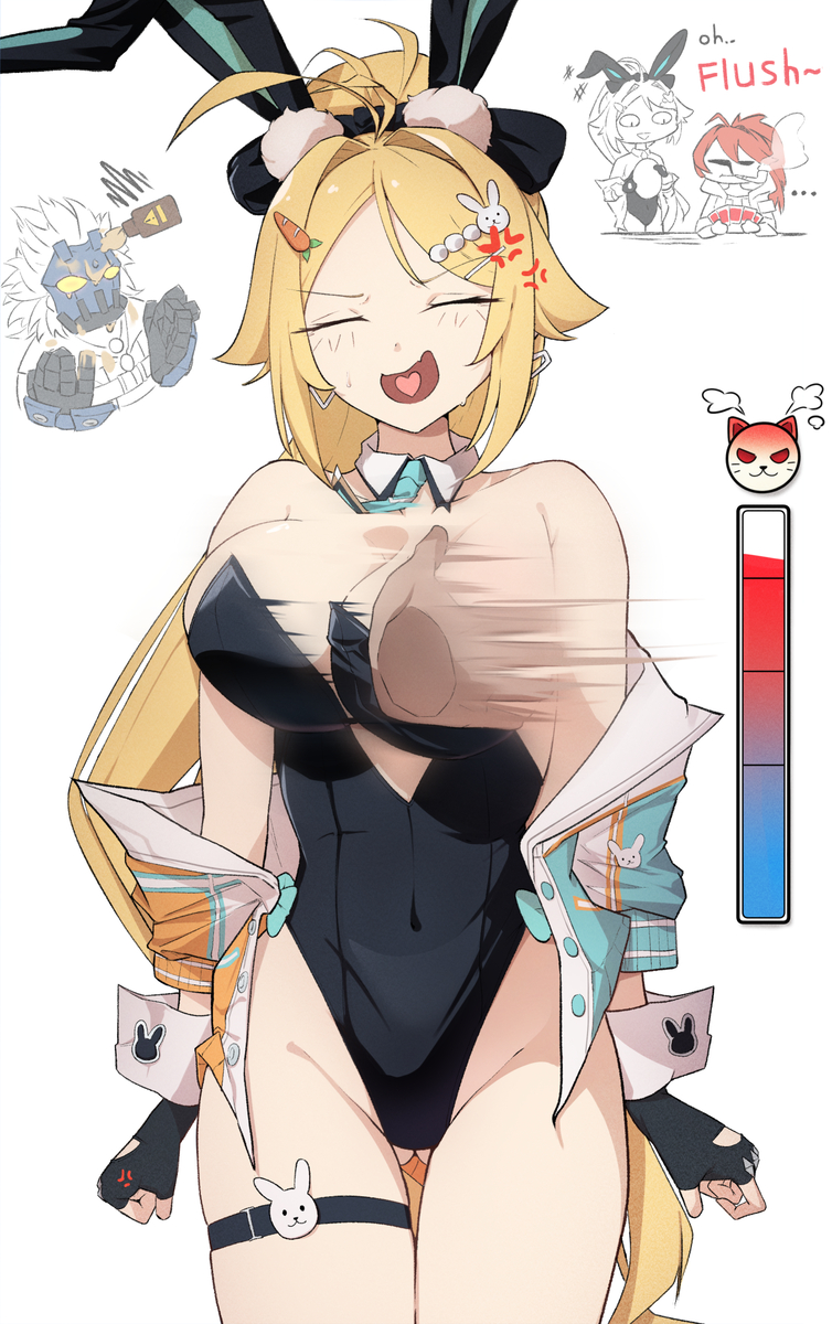 This is a pixiv picture whose title is 바니걸 니키.
