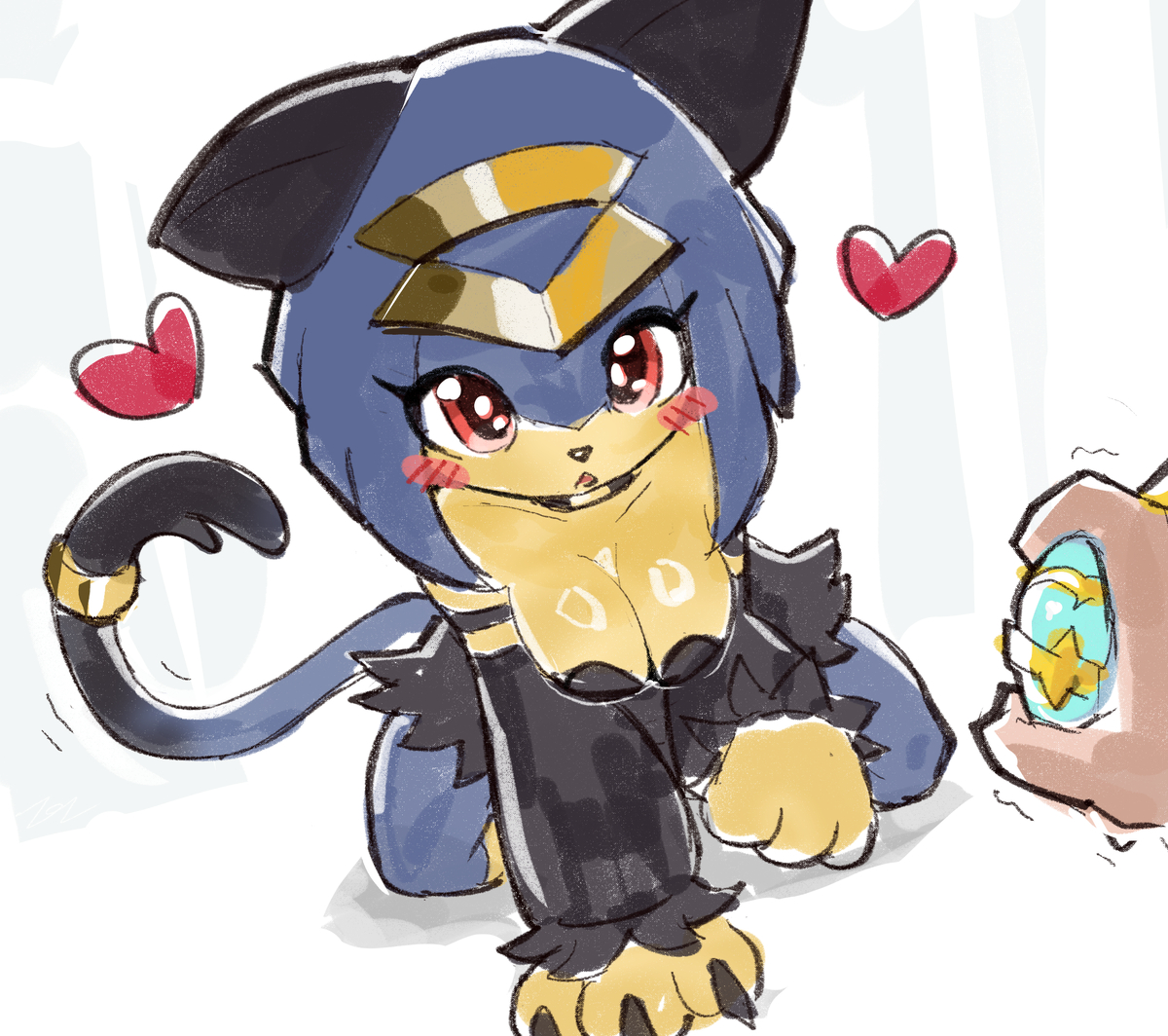 This is a pixiv picture whose title is Sekhmet (Palworld).