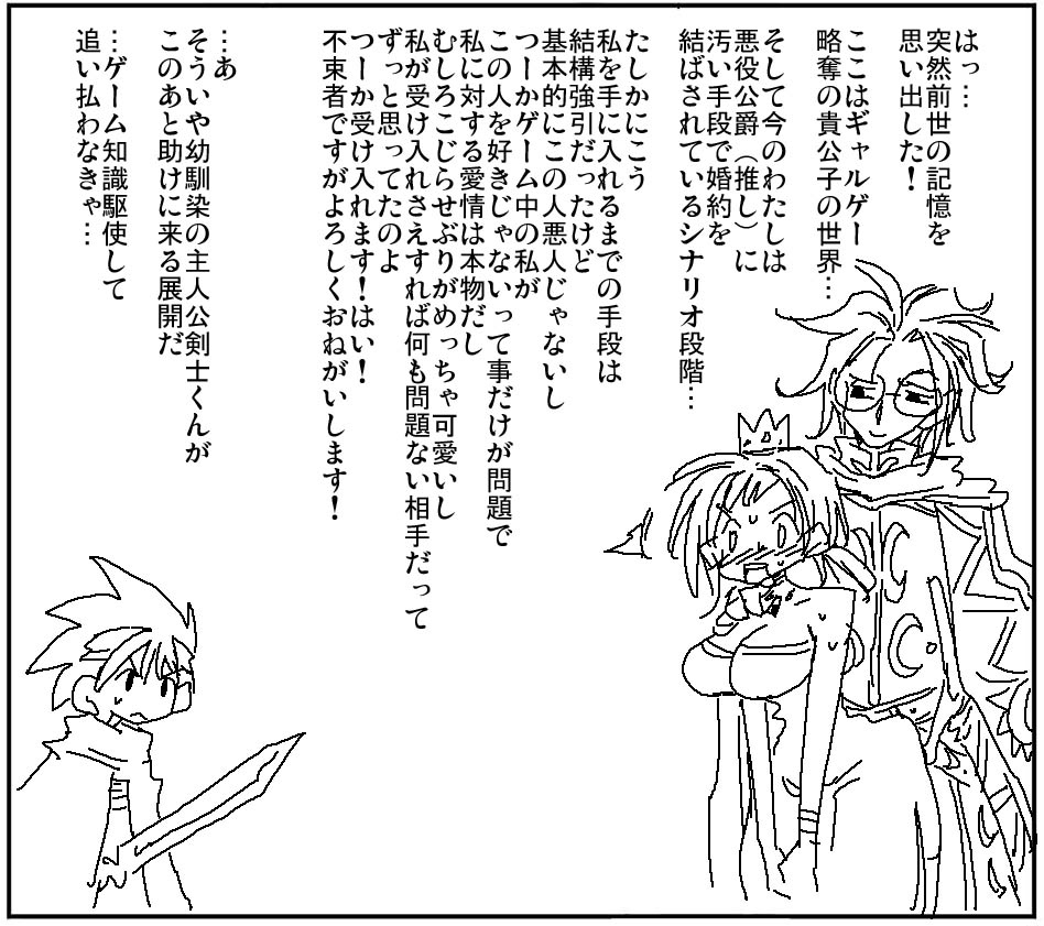 This is a pixiv picture whose title is ギャルゲー転生.