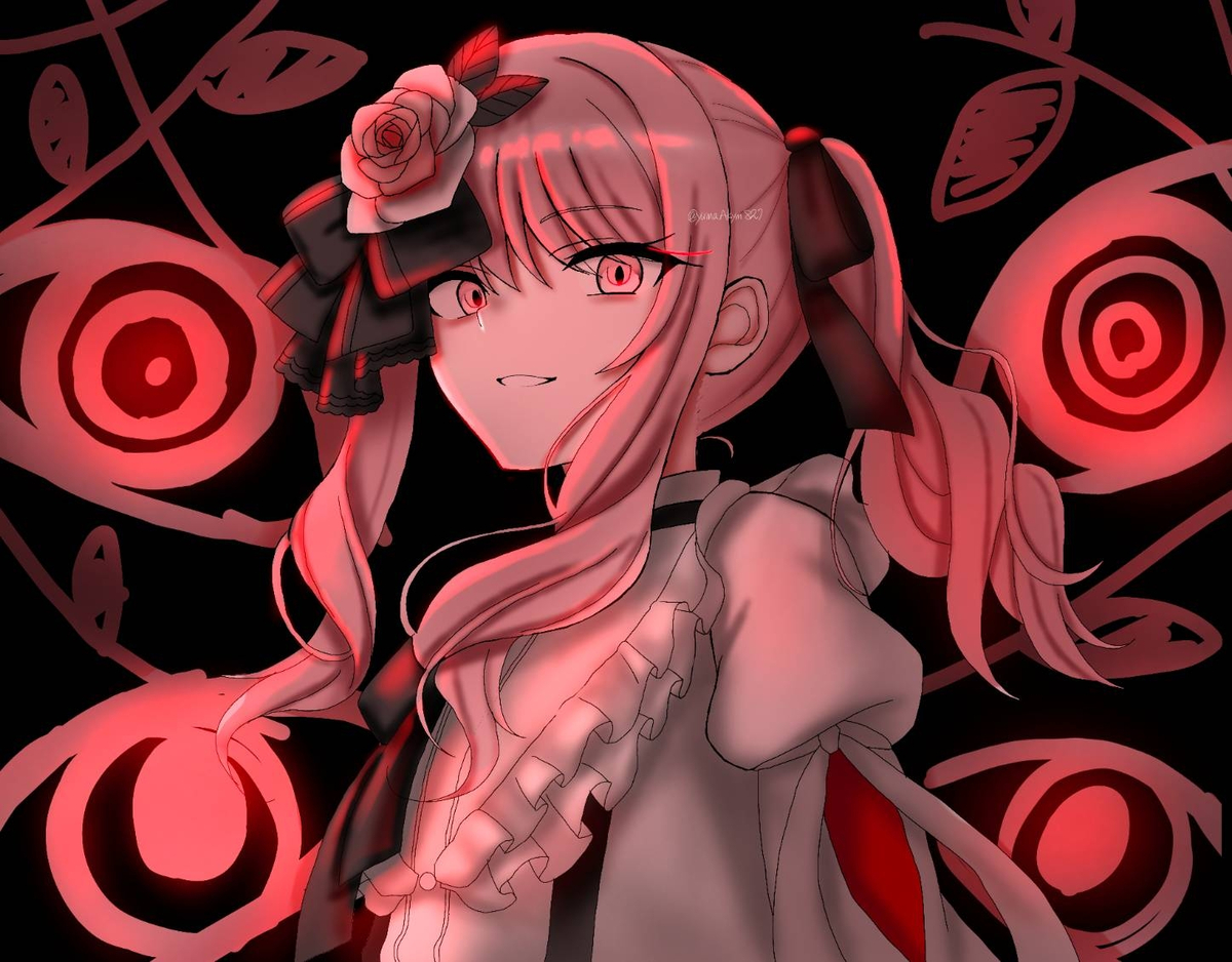 This is a pixiv picture whose title is 化けの花.