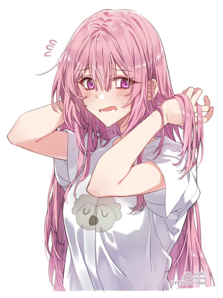 This is a pixiv picture whose title is 長髪れな子.