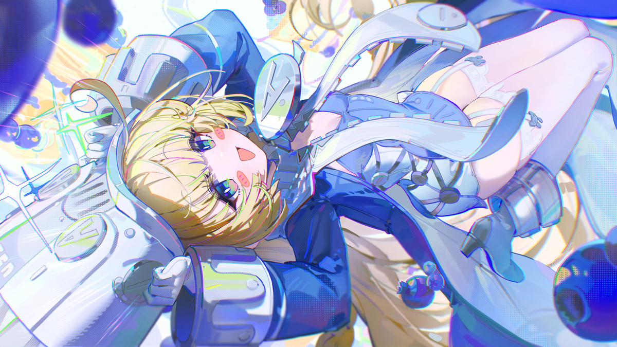 This is a pixiv picture whose title is 🫐 🫐 🫐.