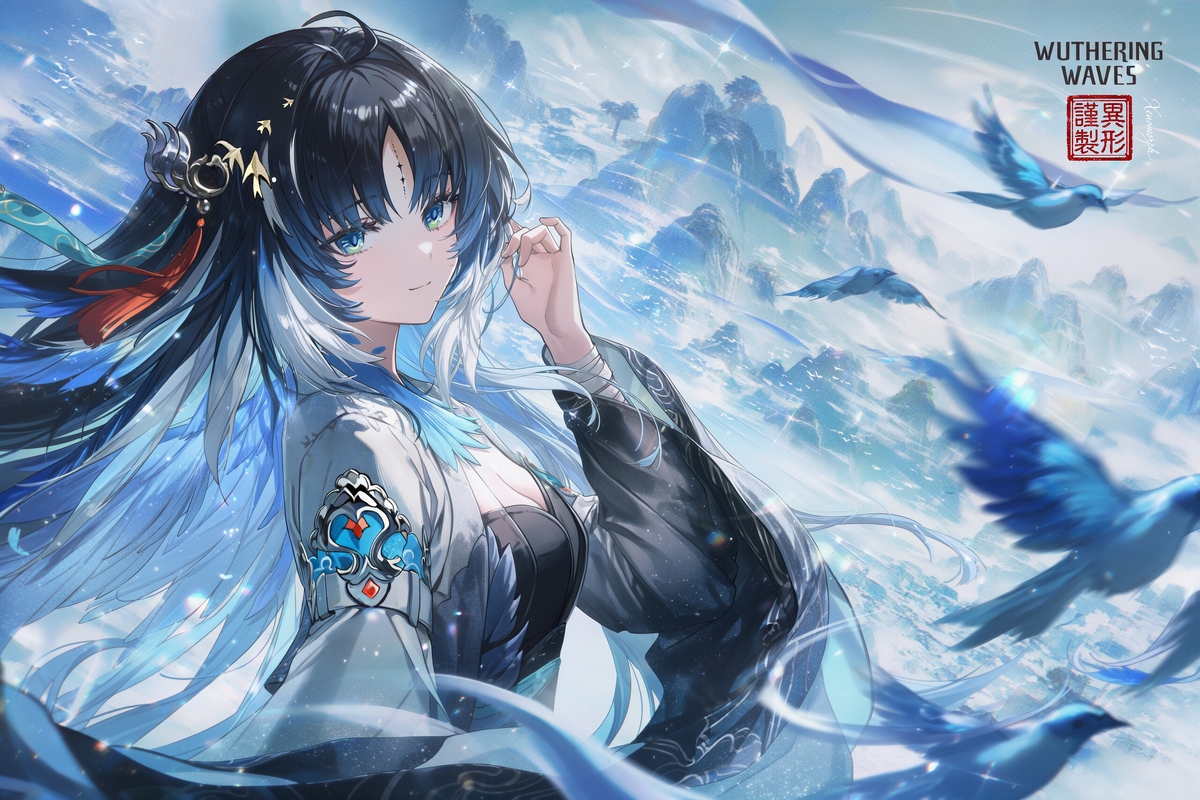 This is a pixiv picture whose title is 伴风归.