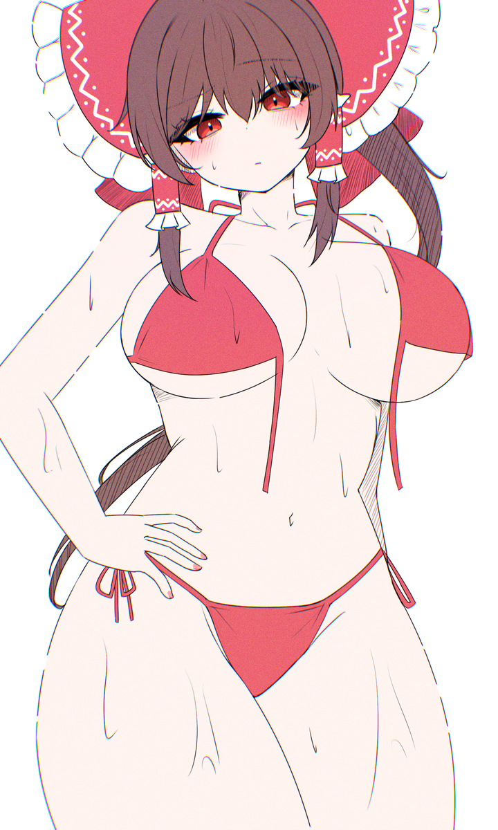 This is a pixiv picture whose title is 霊夢.