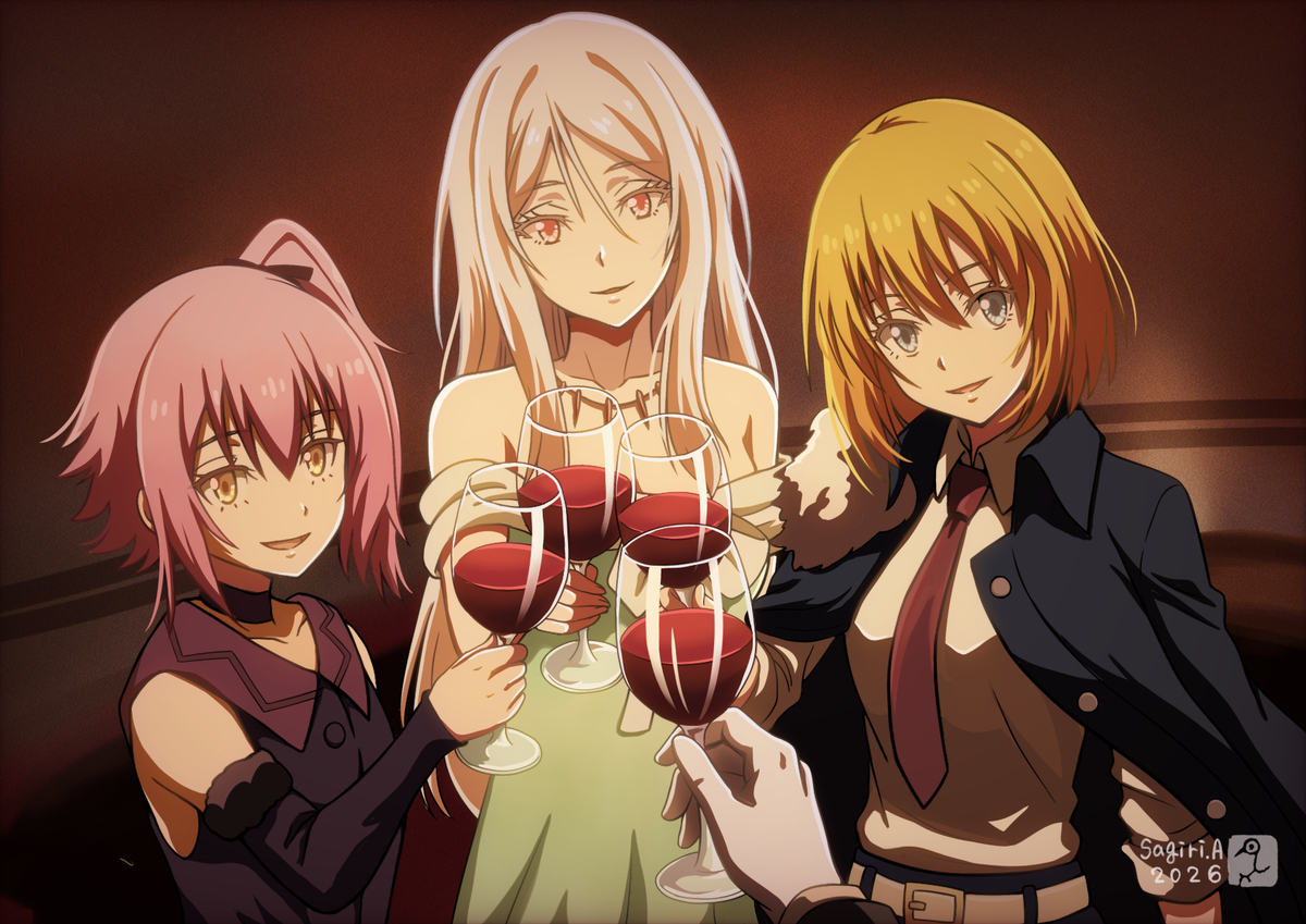 This is a pixiv picture whose title is 黒色軍団、乾杯！（転スラ86話）.