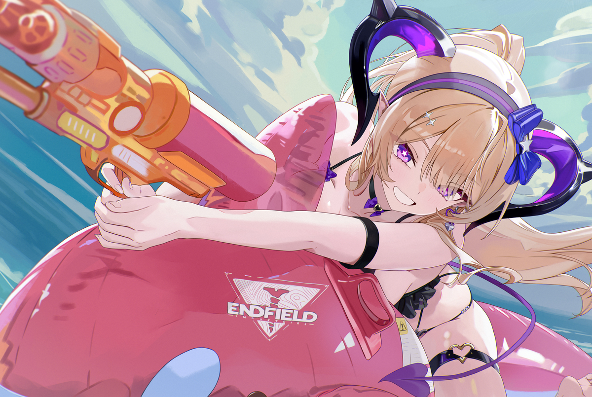This is a pixiv picture whose title is 梨诺泳装.