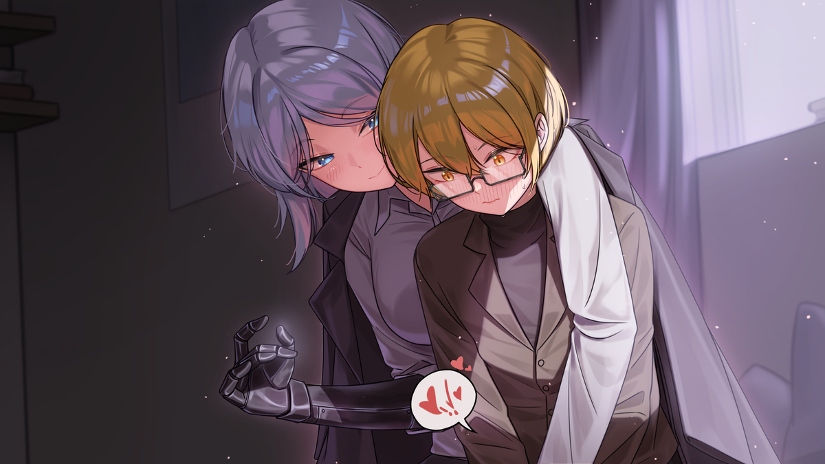 This is a pixiv picture whose title is 새벽사무소의 새벽.