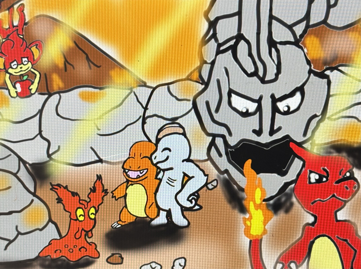 This is a pixiv picture whose title is 火山の熱く、ホットな友情✨❤️🌋❤️✨.