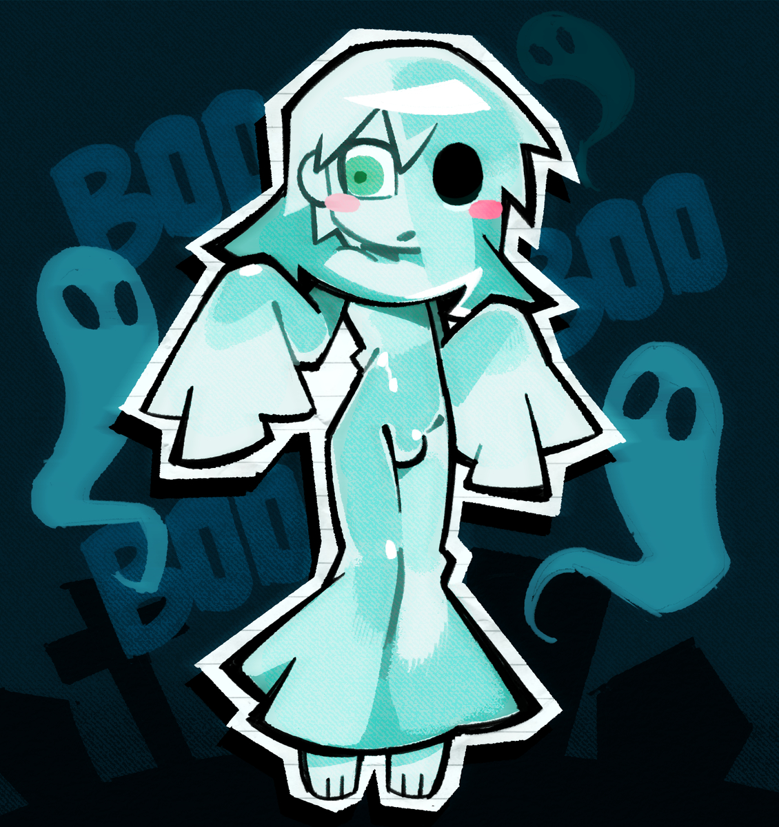 This is a pixiv picture whose title is Ghost of you.