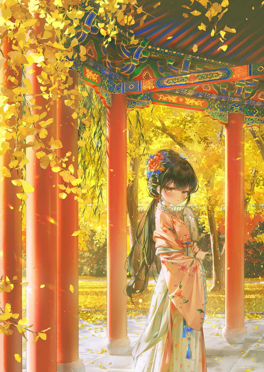 This is a pixiv picture whose title is 秋深.