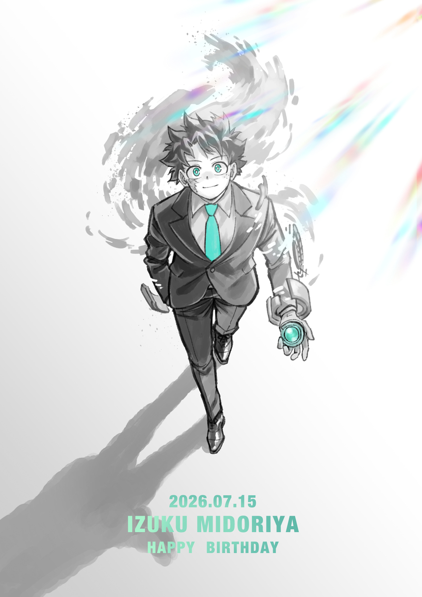 This is a pixiv picture whose title is 緑谷出久生誕祭2026.