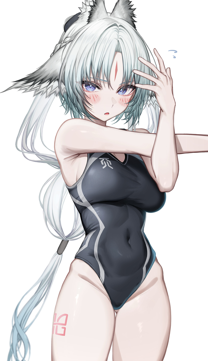 This is a pixiv picture whose title is 競泳水着オクギ.