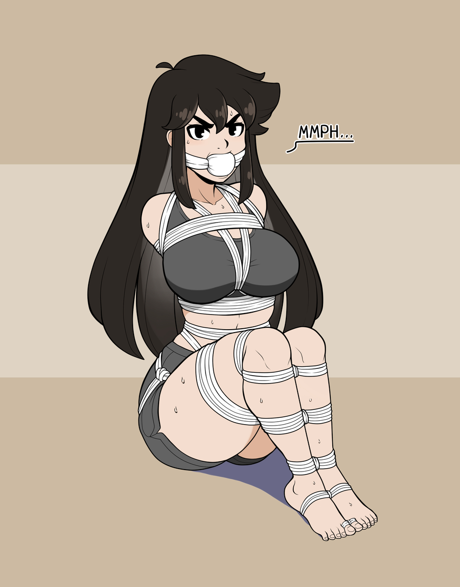 This is a pixiv picture whose title is Rebecca, tied again.