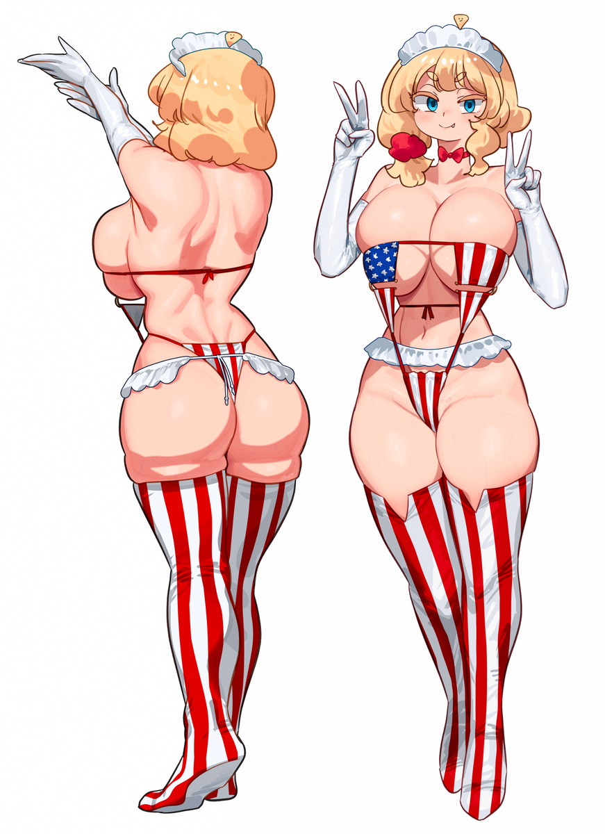 This is a pixiv picture whose title is Patriot maid Florida chan.