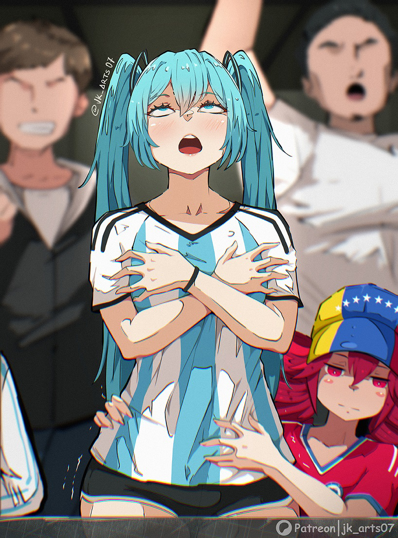 This is a pixiv picture whose title is Miku Argentina.