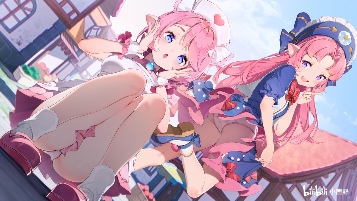 This is a pixiv picture whose title is 萌萌＆安妮.