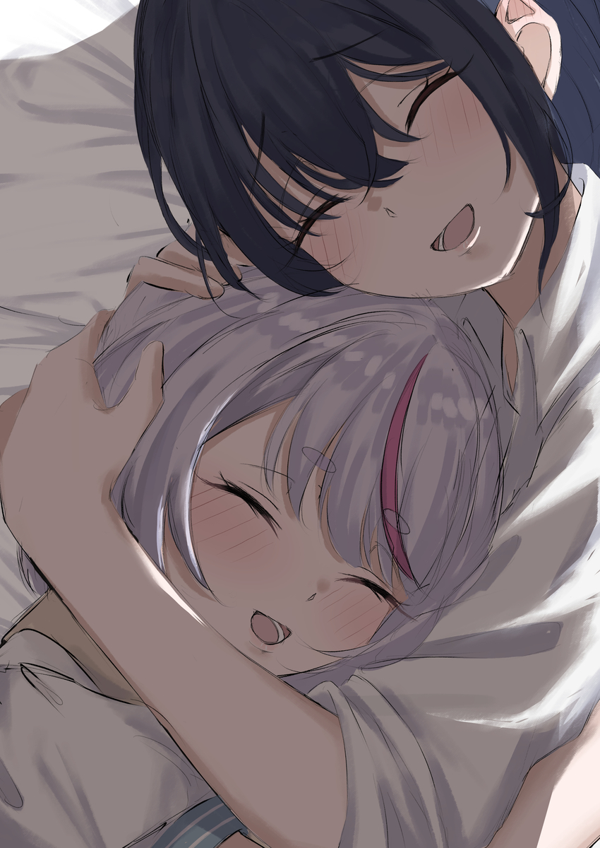 This is a pixiv picture whose title is 学校帰りの二人.