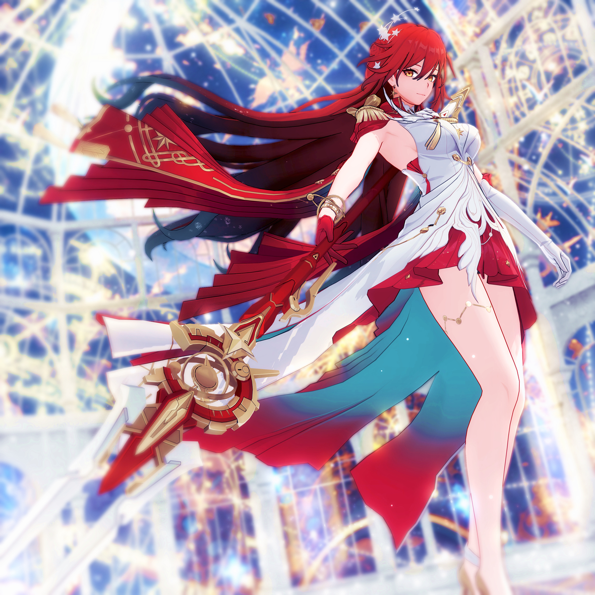 This is a pixiv picture whose title is 【崩壊スターレイル MMD】姫子さん その３.
