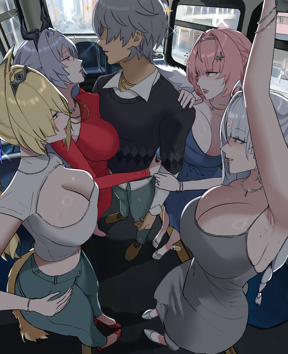 This is a pixiv picture whose title is Roscaelifer date 🚍💕.