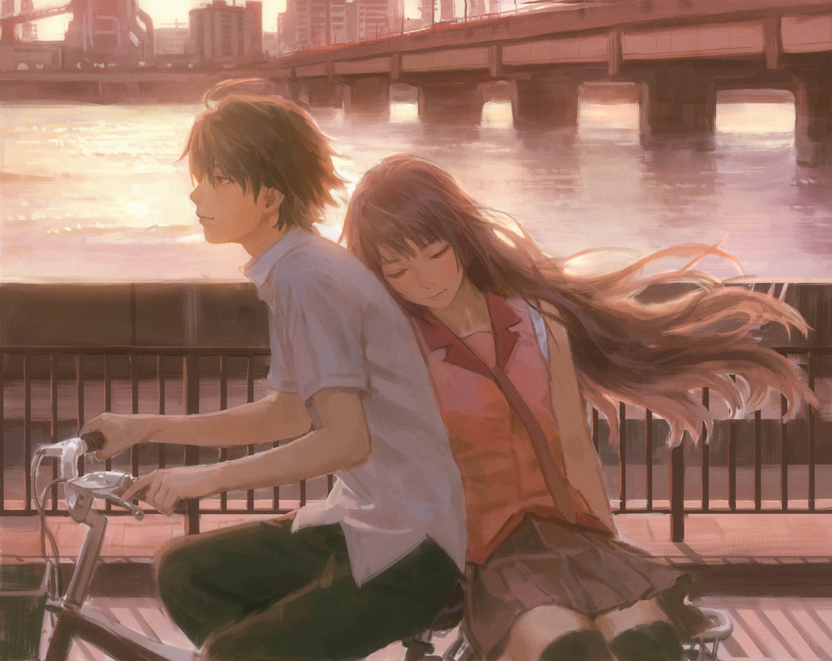 This is a pixiv picture whose title is 夕阳.
