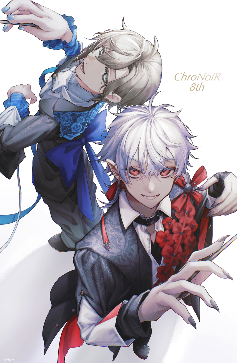 This is a pixiv picture whose title is 【祝】ChroNoiR8周年.